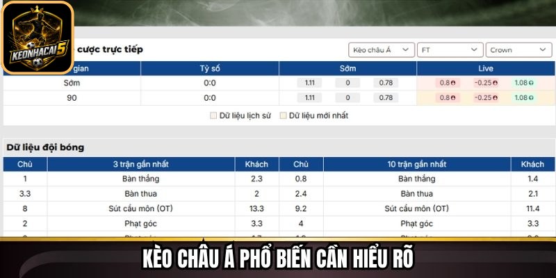 Kèo châu Á phổ biến cần hiểu rõ
